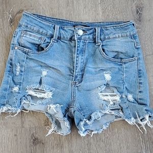 Distressed Jean Shorts